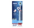 Cepillo de dientes eléctrico Braun ORAL-B Pro3 3700 azul, control de presión, temporizador, incluye 1 cabezal + 2 cabezales de regalo.