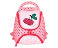 Mochila preescolar diseño de cerezas, color rosa, PRODUCTO ALCAMPO, 24x25x13cm.