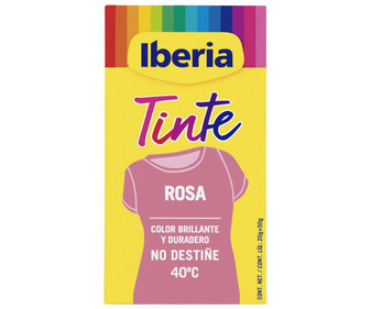 Tinte para ropa de color rosa (permite teñir a baja temperatura 40ª) IBERIA 1 ud. Tinte para ropa de color rosa (permite teñir a baja temperatura 40ª) IBERIA 1 ud.