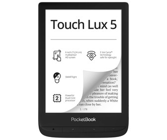 Ebook táctil POCKETBOOK Lux5 PB628-P-WW, pantalla 15,24cm (6"), 8GB, microSD.