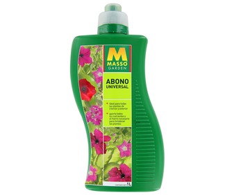 Botella de 1 litro de abono líquido universal MASSÓ GARDEN