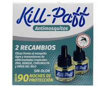 Recambios insecticida antimosquitos más difusor KILL PAFF 3  x 33 ml.