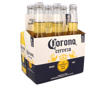 Cerveza Mexicana CORONA cesta 6 botellas x 35,5 cl. 