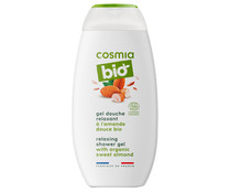 Gel para baño o ducha con extracto de almendras dulces bio y acción relajante COSMIA Bio 250 ml.