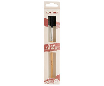 Peine y brocha para cejas con mango de madera COSMIA. Peine y brocha para cejas con mango de madera COSMIA.