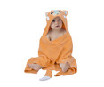 Capa de baño en tonos naranjas, PLAYGRO Zorro.