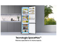 Frigorífico combi SAMSUNG RB34T602DSA NO FROST, clasificación energética: E, H: 185cm, A: 59,5cm, F: 65,8cm, capacidad total: 344L.