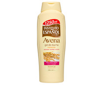 Gel hidratante para ducha o baño con avena de origen 100% natural INSTITUTO ESPAÑOL 1250 ml.