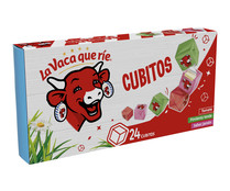 Queso en dados apericubo sabor tomate, pimienta verde y jamón LA VACA QUE RIE 24 uds.125 g.