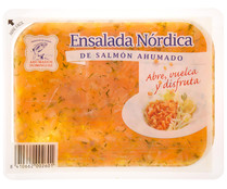 Ensalada nórdica de salmón ahumado AHUMADOS DOMINGUEZ 100 gramos