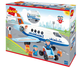 Avión para construir con bloques, incluye figuras de piloto y copiloto, ABRICK. Avión para construir con bloques, incluye figuras de piloto y copiloto, ABRICK.