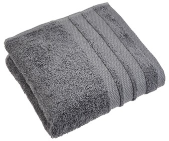 Toalla lisa de baño, 100% algodón, densidad de 500g/m², color gris, ACTUEL. Toalla lisa de baño, 100% algodón, densidad de 500g/m², color gris, ACTUEL.