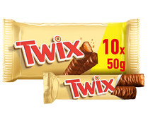 Barritas de chocolate con caramelo y galleta TWIX 10 x 50 g.