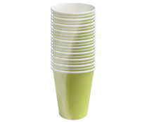 10 vasos de cartón color verde 0,28 litros, ACTUEL.