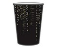 Set de 10 vasos desechables de cartón decorado, 20 cl, ACTUEL.