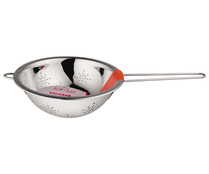 Escurridor de acero inoxidable con mango, 18cm. de diámetro, ACTUEL.