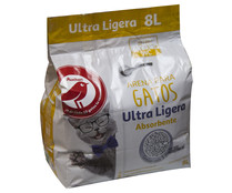 Arena para gatos Ultra Ligera, absorbente PRODUCTO ALCAMPO 8 l.