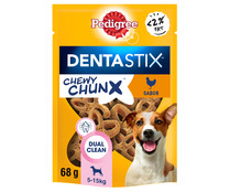 snack dental para perros 5-15 kg sabor pollo Chewy Chunx PEDIGREE DENTASTIX 68 g.
