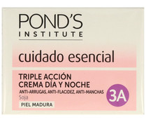 Crema hidratante de dia y noche de triple acción, para pieles maduras POND'S Cuidado esencial 50 ml.