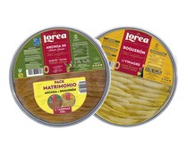 Matrimonio en aceite de oliva virgen extra anchoas del cantábrico y boquerones LOREA 2 x 125 gr.