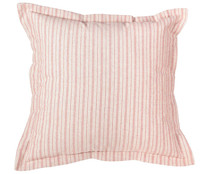 Cojín de rayas color rosa 60x60+3 cm, 70% algodón TEXTIL HOGAR.