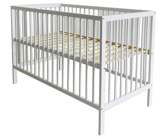 Cuna de madera PLATIMYR SNOW de 0 a 36 meses, 120x60x81cm,