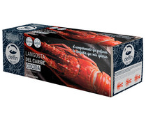Langosta del caribe, entera, cocida en agua de mar y ultracongelada DELFÍN 375 g.