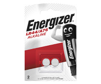 Pack de 2 pilas de botón alcalinas LR44, A76,1,5V, ENERGIZER.