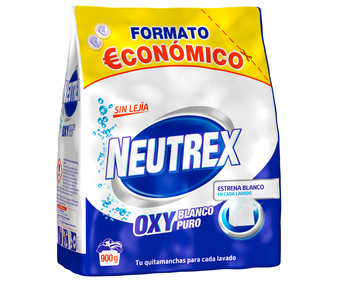 Quitamanchas en polvo blanco puro NEUTREX 900 g. Quitamanchas en polvo blanco puro NEUTREX 900 g.