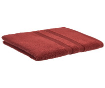 Toalla de tocador, 100% algodón, densidad de 500g/m², color granate, ACTUEL.
