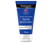 Crema de manos de textura ligera y rápida absorción NEUTRÓGENA 75 ml.