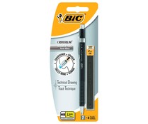 Portaminas con grosor de escritura de 2 milim + 6 minas extraresistentes de dureza HB BIC Criterium.