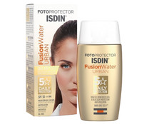 Protector solar facial con efecto anti fatiga y FPS 30 (medio) ISDIN Fusion water urban 50 ml.