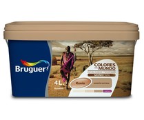 Pintura para paredes monocapa BRUGUER Colores del mundo Kenia Marrón Natural, 4L.