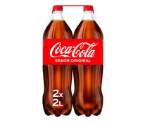 Refresco de cola COCA COLA pack de 2 botellas de 2 l.