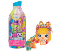 Minimascota con pelo de colores y 9 sorpresas, Color Boost VIP PETS.