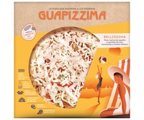 Pizza refrigerada de pavo, mozzarella y tomate italiano GUAPIZZIMA 400 g.
