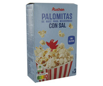Palomitas de maíz con sal para microondas PRODUCTO ALCAMPO 3 uds. x 90 g.