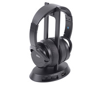 Auriculares inalámbricos tipo diadema QILIVE Q1482 para TV color negro.