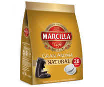 Café natural en cápsulas SENSEO de MARCILLA 28 uds.