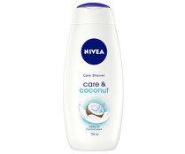 Gel para ducha o baño con aceite de Jojoba y fragancia a Coco NIVEA 750 ml.
