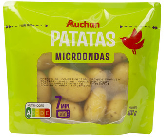 Patatas para microondas PRODUCTO ALCAMPO 400 g. Patatas para microondas PRODUCTO ALCAMPO 400 g.