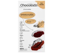 Chocolate negro 65% cacao con canela, endulzado con dátiles, CHOCOLADA 85 g
