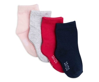 Lote de 4 pares de calcetines para bebé IN EXTENSO, talla 24.