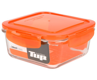 Recipiente de vidrio con tapa hermética, capacidad de 0,3 litros, 15x15x7 centímetros TABERSEO. Recipiente de vidrio con tapa hermética, capacidad de 0,3 litros, 15x15x7 centímetros TABERSEO.