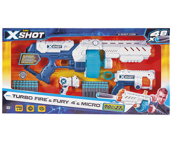 Pack turbo 3 lanzadores y 48 dardos inclluidos Combo XSHOT. Pack turbo 3 lanzadores y 48 dardos inclluidos Combo XSHOT.