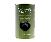 Aceitunas negras con hueso EXCELENCIA lata de 200 g.