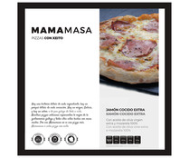 Pizza congelada de jamón cocido extra y mozarella MAMAMASA 410 g.
