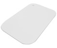 Tabla de cortar de plástico color blanco, 24x17x0,2cm. ACTUEL.