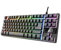 Teclado gaming TRUST GXT 833 Thado TKL, metálico, iluminación led, 12 teclas multimedia, modo juego.